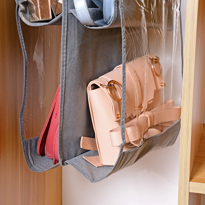 Handtaschen-Organizer zum Aufhängen, Geldbörsen-Organizer für Schrank-Organizer, Taschenaufbewahrung, Kleiderbügel, Oxford-Stoff, Schranktaschen-Organizer