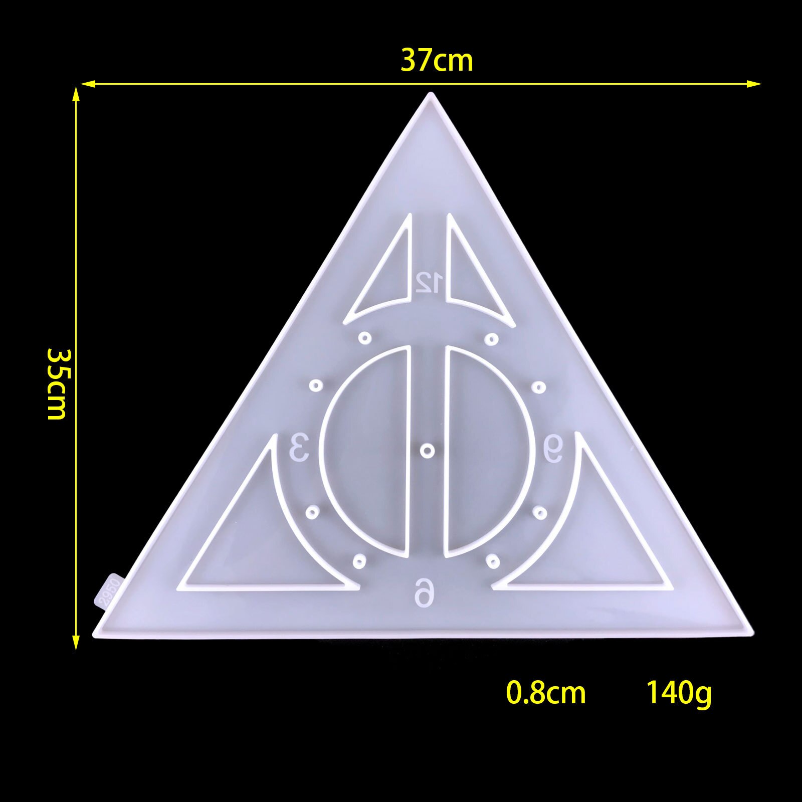 Triangle Board Clock Mold for Resin DIY Epoxy Wall Clock Silicone Mold Home Office Bedroom Decoration