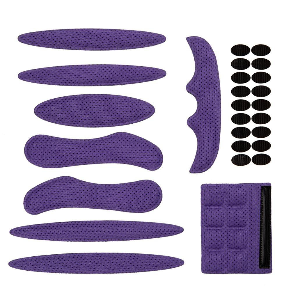 Helmet Padding Kit 27Pcs Bicycle Replacement Universal Foam Pads Set Liner Mats for Bike Motorcycle Cycling Helmet: Purple