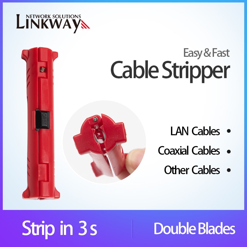 Netwerk LAN Kabel Stripper Coax Kabel Isolatie Strippen Gereedschappen Elektrische Draden Stripper Tang Dubbele Bladen
