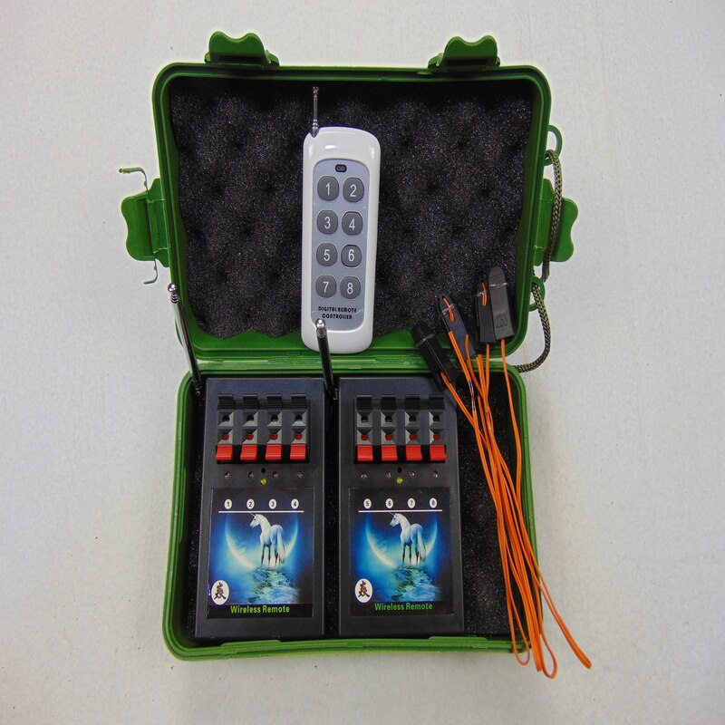 Fil de cuivre pour scène DMX, 12 pistes, télécommande étanche MHZ, effets spéciaux, feux d'artifice, équipement de mariage, interrupteur sans fil, 433: 8 CUES