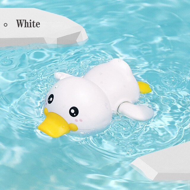 Baby Bath Toys Piscina Accessories Play With Water For Bathroom Duck Lion Rocket Seahorse Funny Water Game: White duck