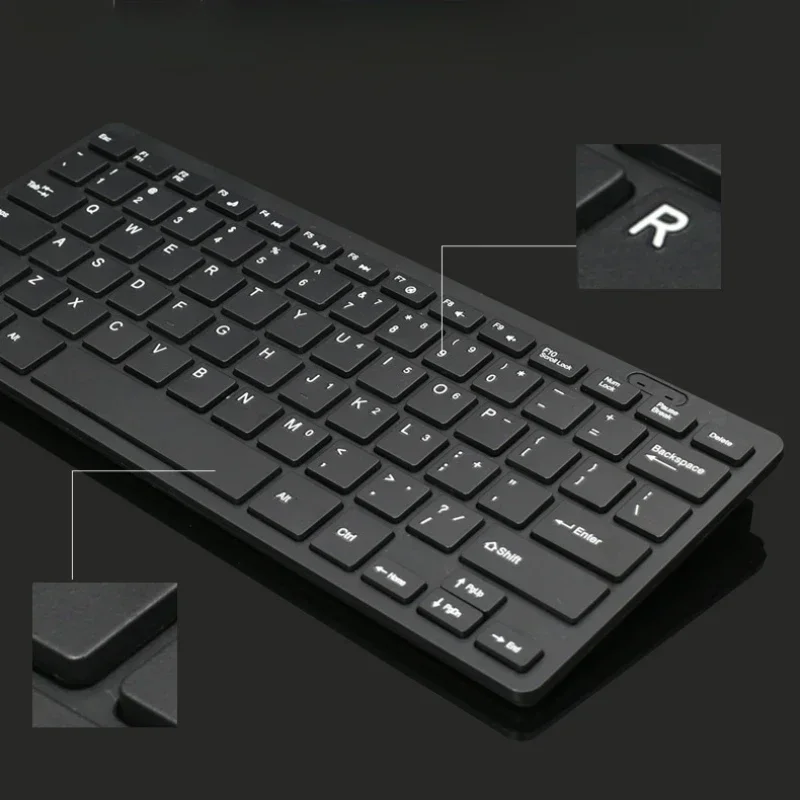 Computertoetsenbord Mini Dun 78-toetsen Toetsenbord USB Bedraad Draagbaar toetsenbord Mute voor desktopcomputer Laptop