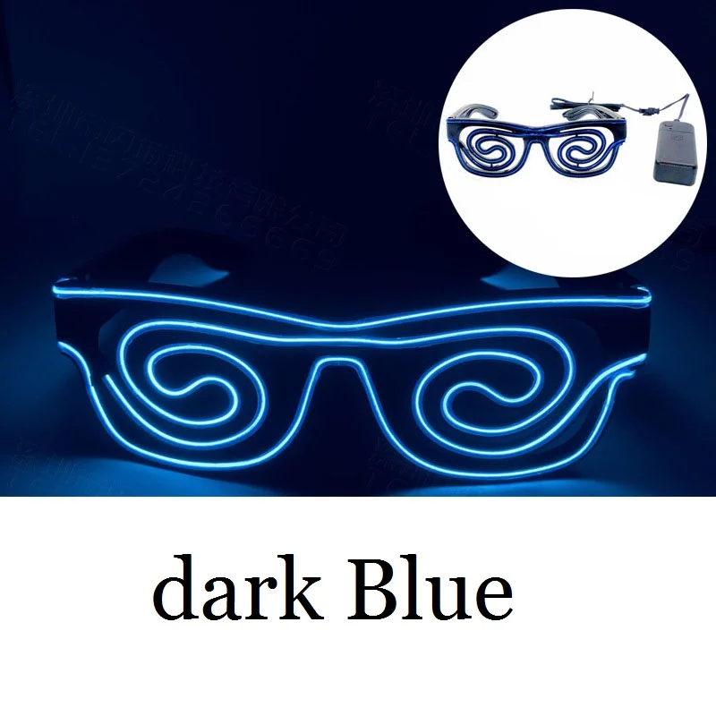 10pcs LED Luminous Wire Glasses Glow Party Light Decoration DJ Night Club Costume Sunglasses Cosplay Birthday Wedding: plum