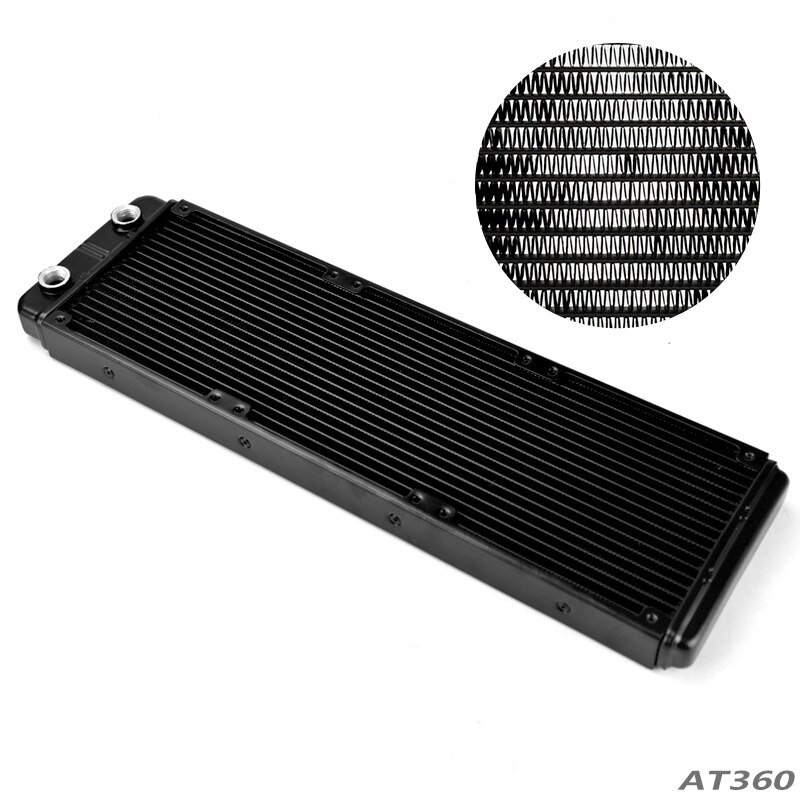 Syscooling AT360 aluminum radiator 360mm for 3 fans 27mm thickness G1/4 thread water cooling radiator
