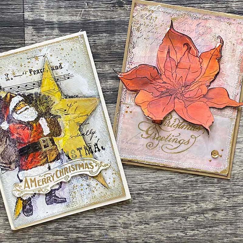 7x7.9inch Vintage Holidays Clear Stamp Christmas S...  Vicedeal