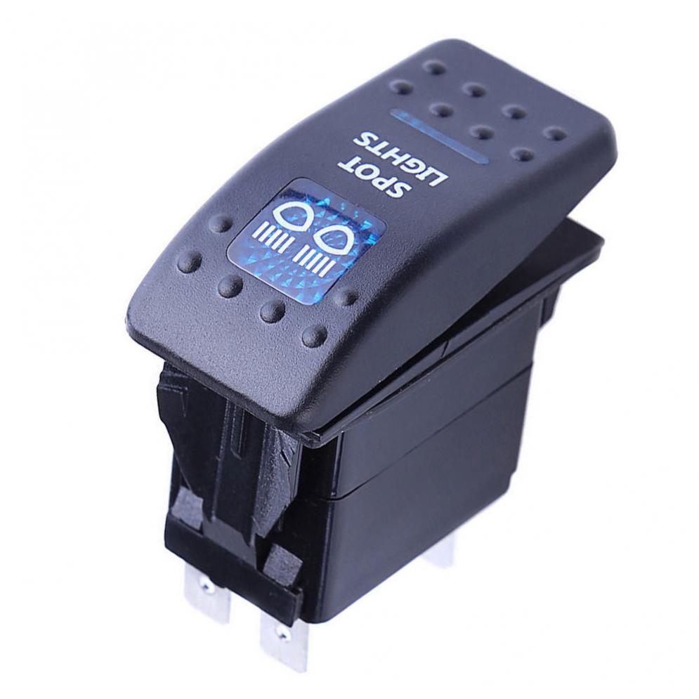 Interruptor basculante a prueba de agua, 12V, 20A, barra ARB 5P, luz LED azul, venta de coche