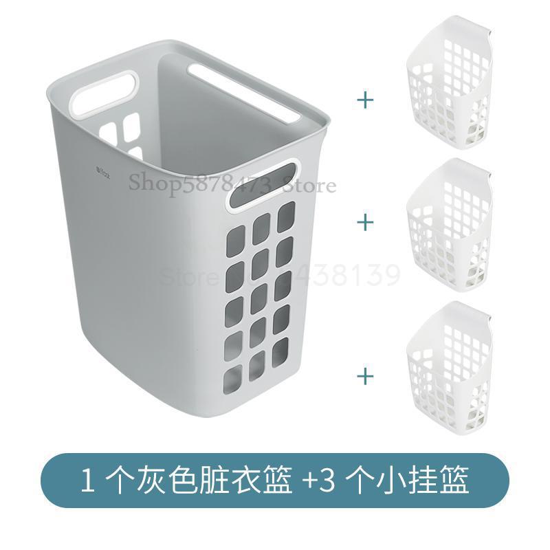 Laundry basket laundry change laundry bucket home bathroom bathroom plastic waterproof wall-mounted clothes storage basket: Old  farmer  11
