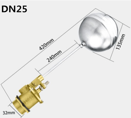 Large flow Floating ball valve water boiler Cold and Water Tank Water level regulator Stainless steel
