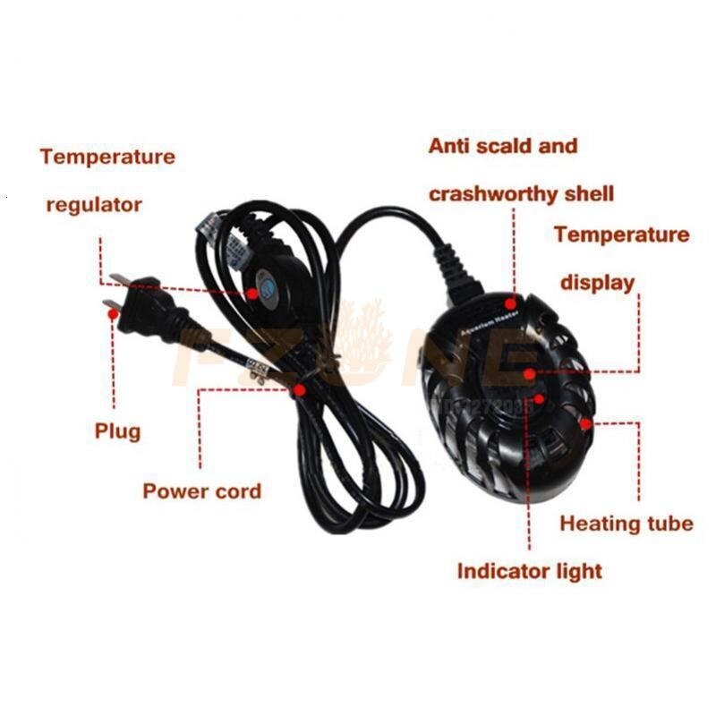 HOPAR 25-100W LED Digital Fish Tank Water Heater Automatic Thermostat Aquarium Temperature Controller For Fish Turtle Tank 5-75L