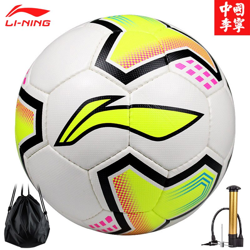 LI NING Football Official Size 4 Size 5 Soccer Ball Goal League Match Outdoor Sports Football Training Balls futebol: LFQK555-2 SIZE 4