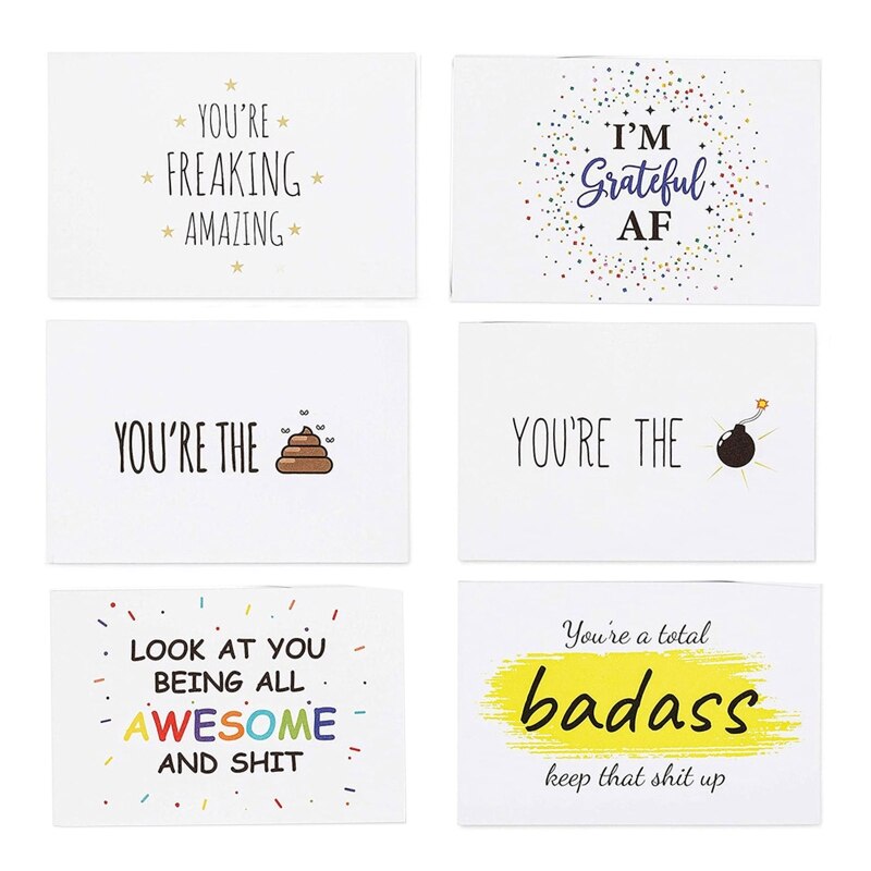 50pcs Thank You Cards You are Freaking Amazing Greeting Card Women Inspirational Notecards Encouragement Cards