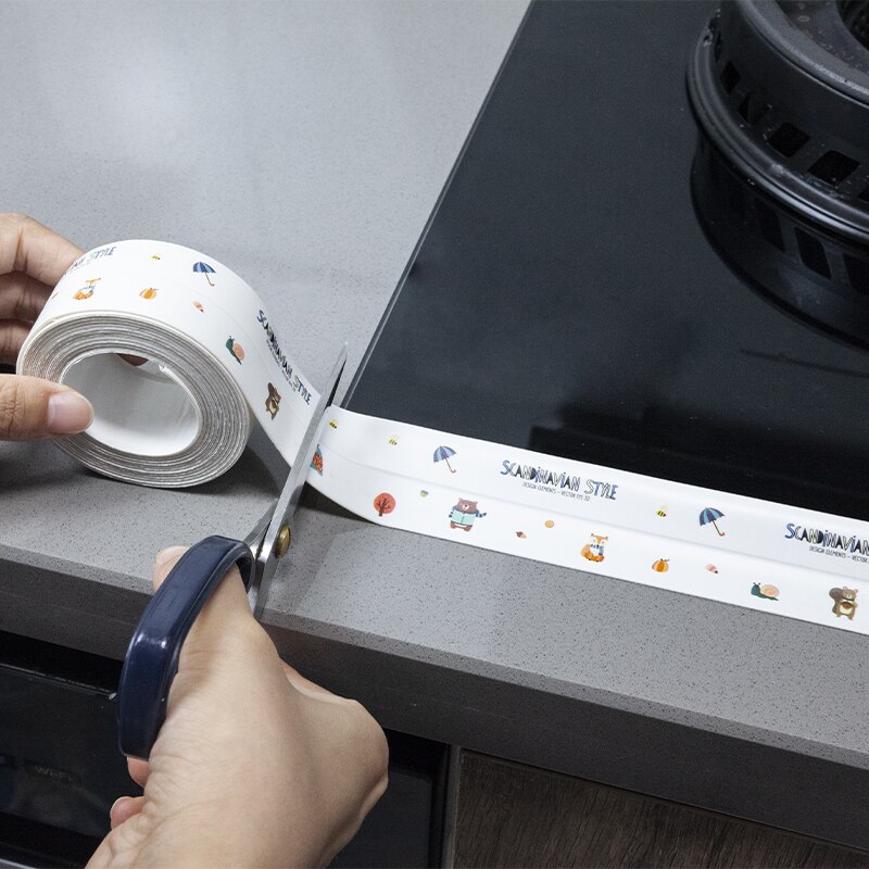 Kitchen Bathroom Shower Sink Bath Sealing Strip Tape Water Proof Mould Proof Tape Self Adhesive Waterproof Wall Sink Edge Tape