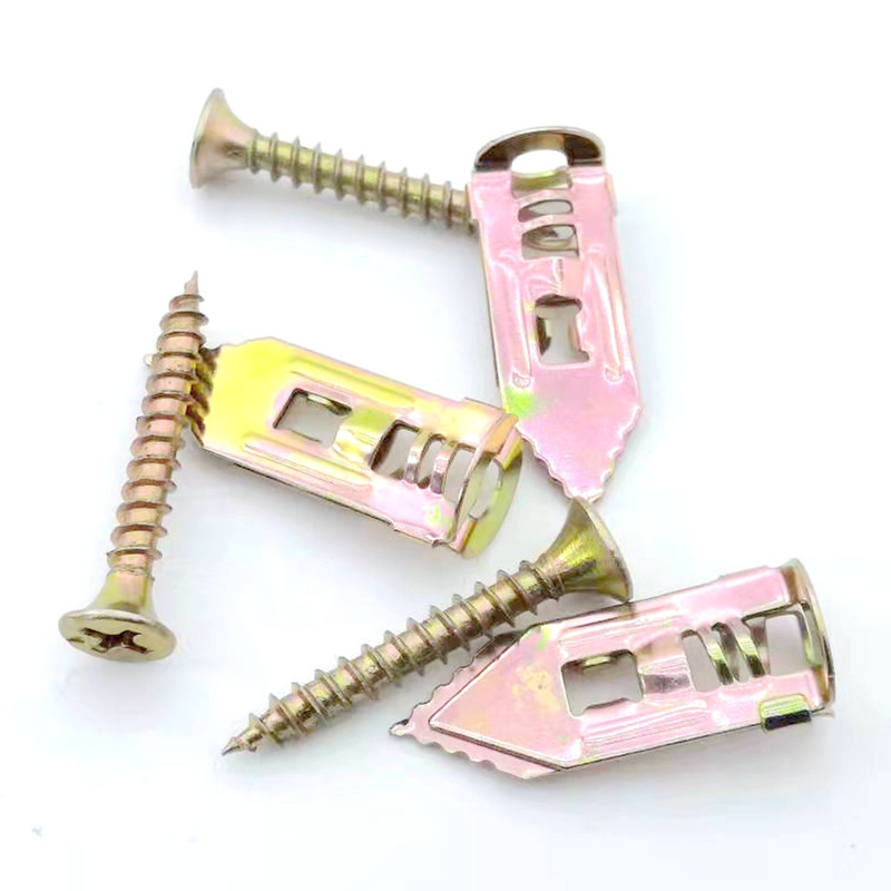 100Sets Boxed High Strength Drywall Anchors with Self Tapping Screws Kit Screws and Plugs Wall Gypsum Board Ceiling Anchor Studs