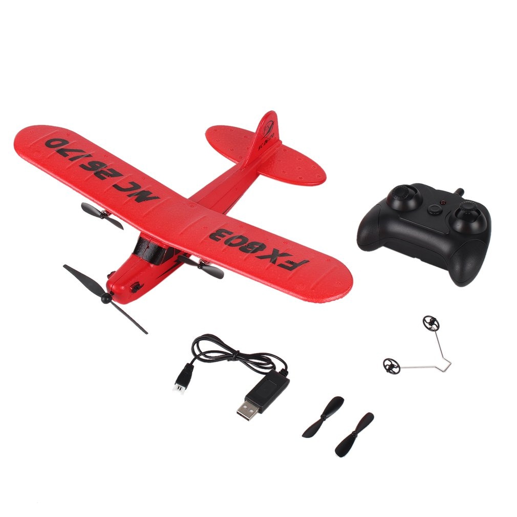 Chaude OCDAY FX803 télécommande RC avion planeur Aerodone jouet enfants Audult 150m mousse avion rouge bleu batterie Drones: Default Title