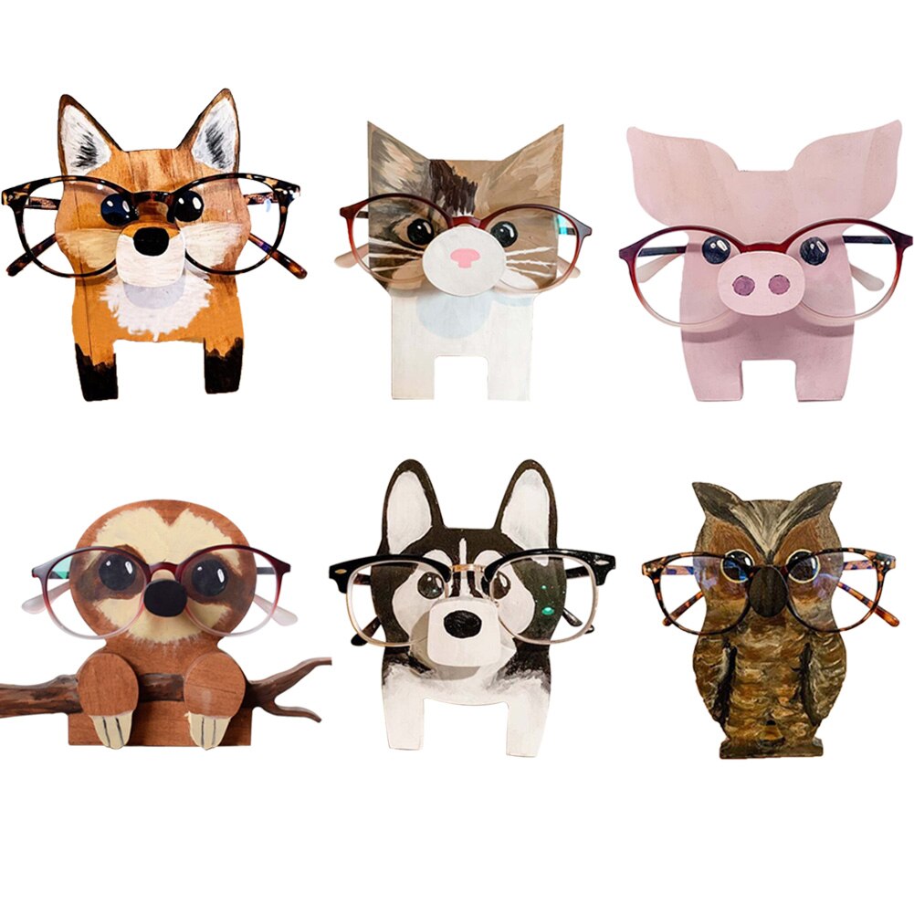 Porte-lunettes en bois sculpté à la main, support de lunettes de soleil, décoration de la maison,