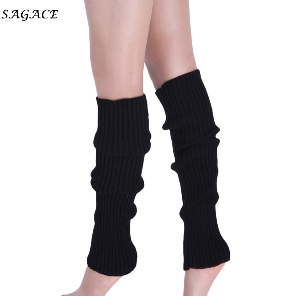 SAGACE High Socks Women Pure Colour Boot Cuffs Warmer Wool Knit Leg Stocks Winter Cotton Long Socks Over Knee Leg Warmer Girls