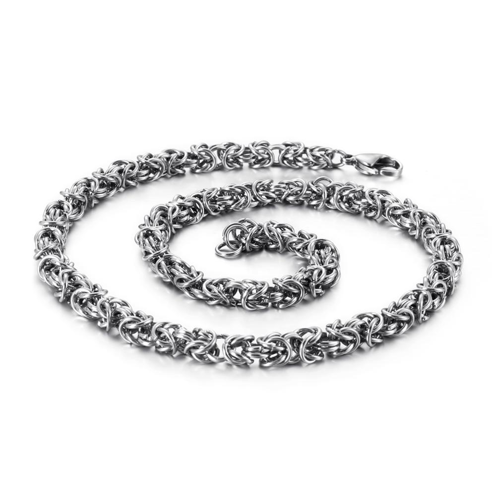6/7/8mm 316L Stainless Steel Chain Necklace For Men Male Party Jewelry: 55cm 21.6inch / 7mm Width
