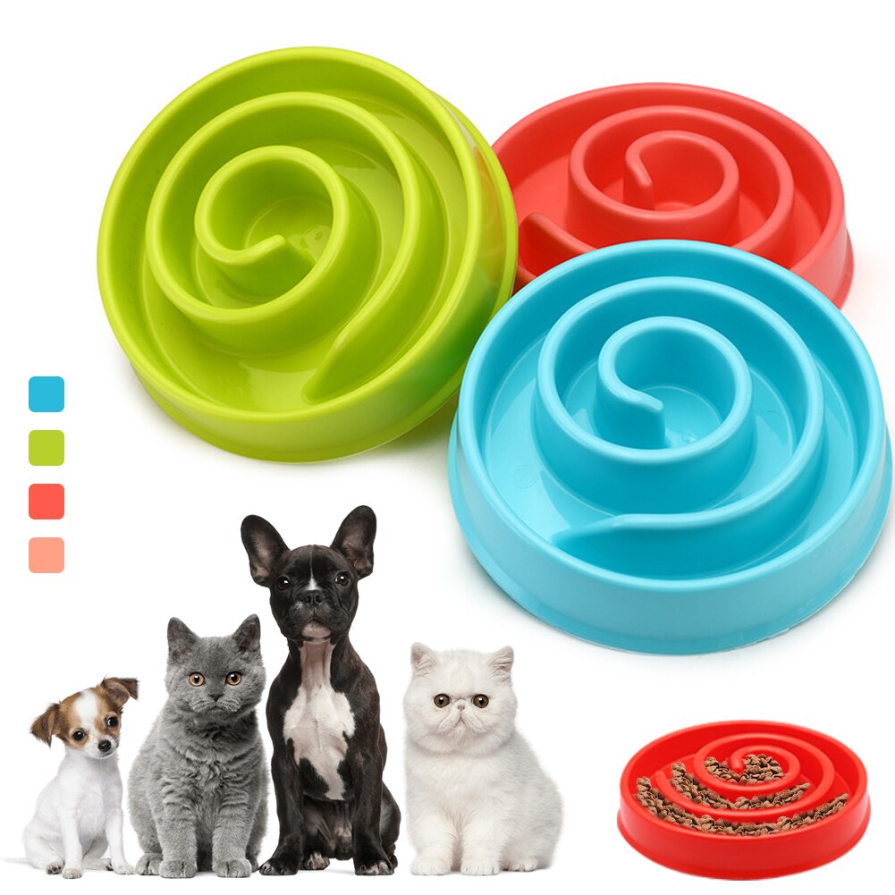 Portable Pet Dog Feeding Food Bowls Puppy Slow Down Eating Feeder Dish Bowl Prevent Obesity Pet Cats Dogs Supplies