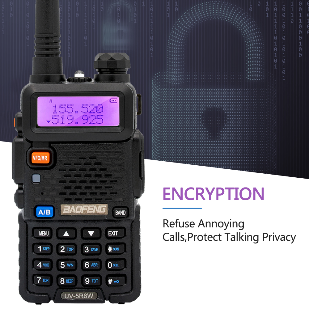 Baofeng Walkie Talkie UV 5R 5W 8W Dual Band Ham Two Way Radio Vhf Uhf FM Radio Handheld Transceiver Jagd 16KM