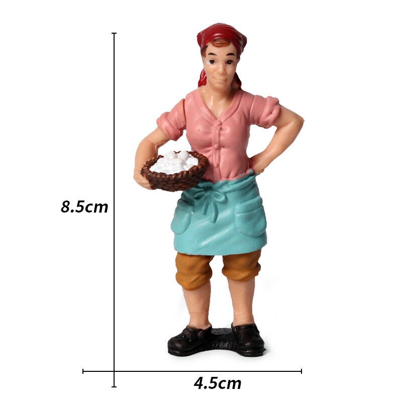 Farm People Farmer Police Breeder Farmwife Figure Model Decor Collector Toy Collector Decor Simulation Educational Figures: M-378