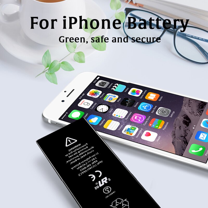 100% AAA Grade Phone battery For iPhone SE 5S 5 6 6S battery 6 6s 7 8 Plus X XR XS Max Replacement built-in lithium battery