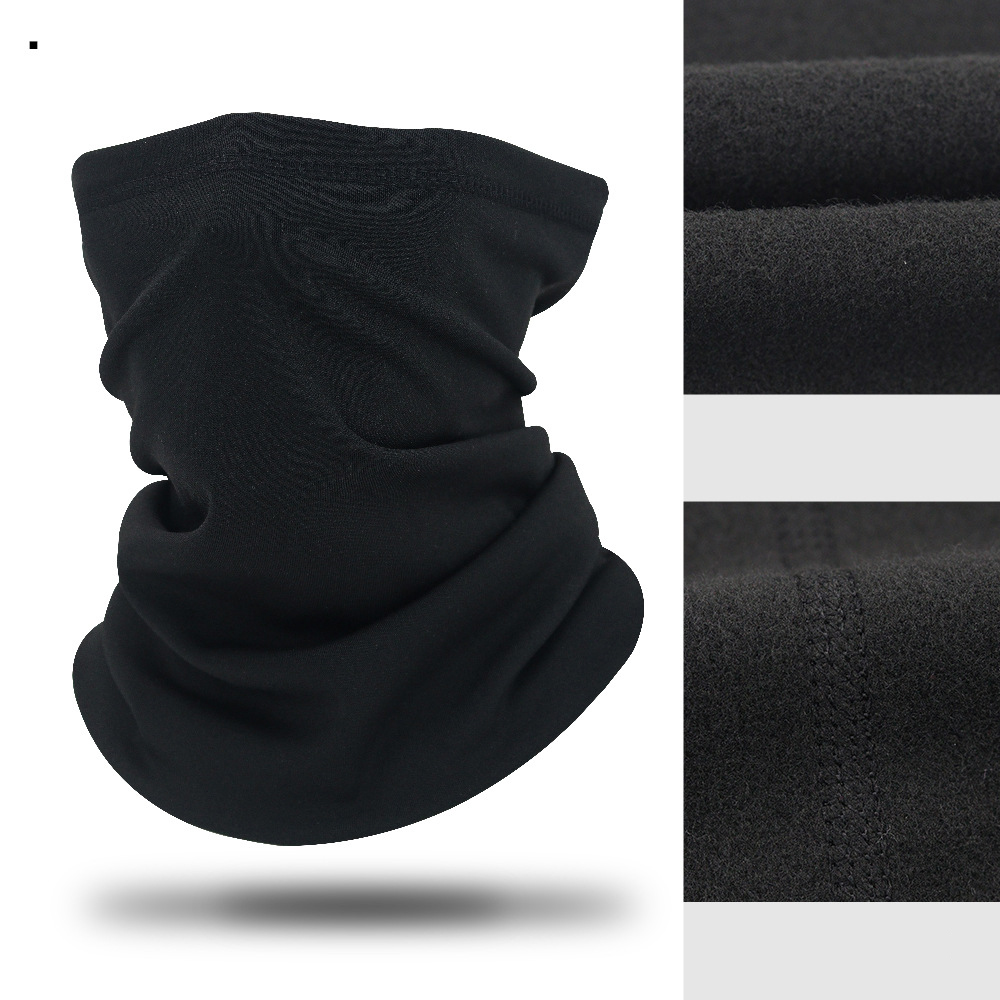 Kasvomaski tuulenpitävä talvi miesten huivi #39 lämmin fleece paksu kommandopipo pehmeä ulkoilu naiset urheilu pyöräily joustavat moottoripyörät: Musta