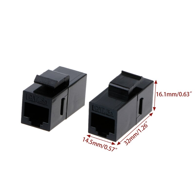 2 Pcs Unshielded Pass-through Module UTP Network Module RJ45 Connector Adapter X7JC