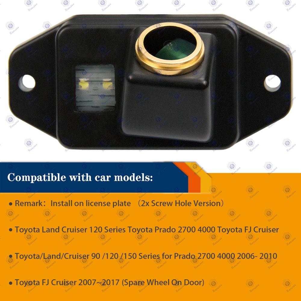 HD 1280x720p Golden Reversing Rear View Backup camera for Toyota/Prado/Land/Cruiser 120