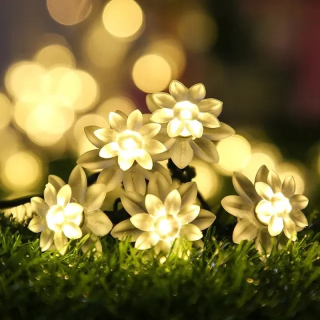Luz Solar de bola marroquí de 12/7m, 5M/6M, lámpara de jardín de hadas impermeable para exteriores, 8 modos para jardín, patio, paso, iluminación exterior: Amarillo claro / 21-30 W
