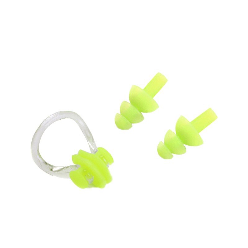 1 set waterdichte zachte siliconen zwemset neusklem oordopjes duikgeluid ruisonderdrukking oordopjes doos zwemaccessoires: 1