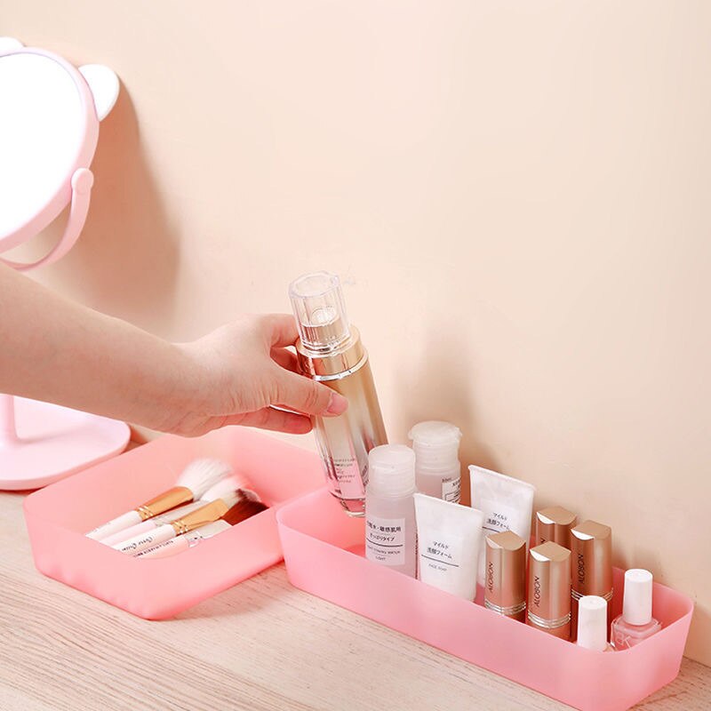 Desk Storage Drawer Divider Bathroom Kitchen Organizer Plastic Box Office Home Jewelry Makeup Organization Grocery Storage Tray