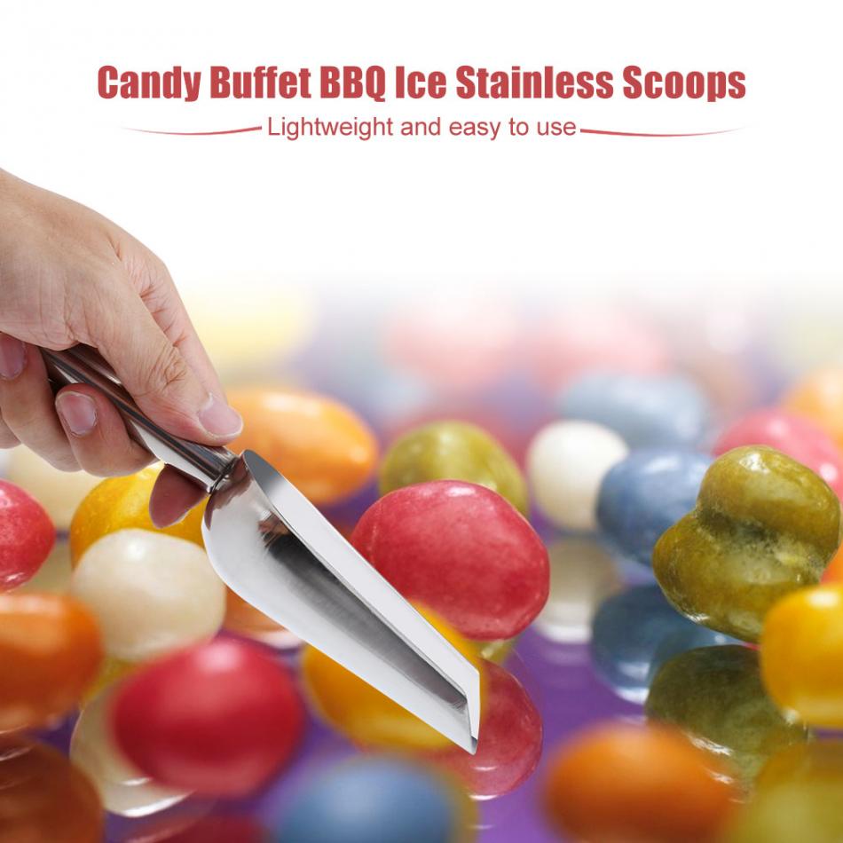 Slik buffet is rustfri scoop tang sæt 5 x søde scoops & 5 x is tænger bryllup bar fest køkken værktøj