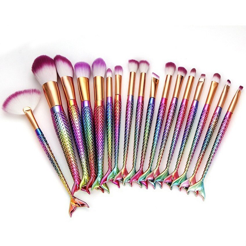 4*4*20 Cm 1 Pcs Fony Make Up Fan Blush Borstels Cosmetische Concealer Mermaid Borstel Maquiagem Borstels tool