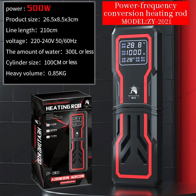 Aquarium heizstab automatische konstante temperatur frequenz umwandlung Energie sparen PTC externe temperatur Kontrolle heizung: 2021 500W / UK  Adapter Stecker