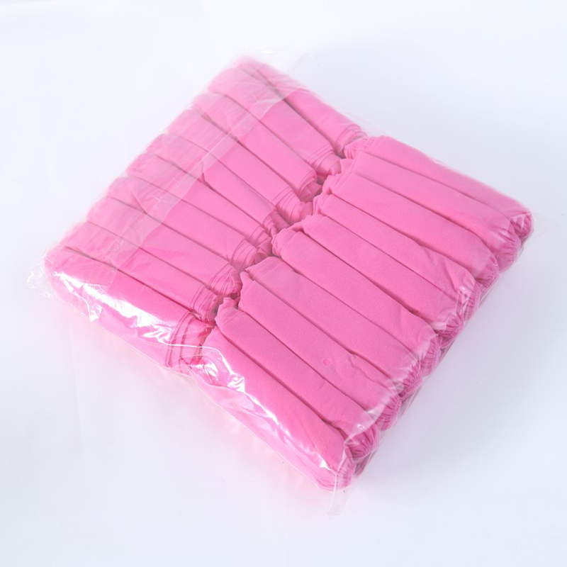 Copriscarpe monouso in tessuto non tessuto spesso copriscarpe antipolvere per uso domestico copriscarpe riutilizzabili antiscivolo per la casa, protettivo in fabbrica: rosa / 100pezzi