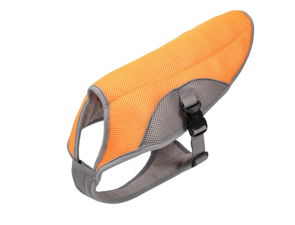 Sommar sällskapshund kylväst för hundar justerbar mesh kylsele snabbkoppling för små medelstora hundar simkläder: Orange / S