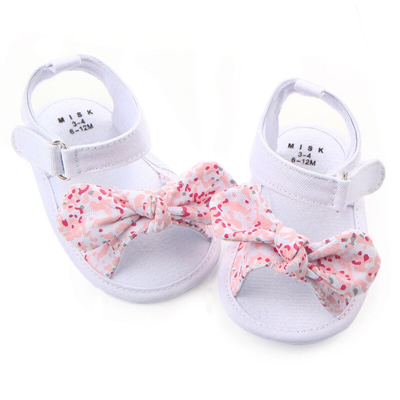 Zomerse baby peuter sandalen voor meisjes peuter schoenen eerste stappers met antislip strik klittenband katoenen schattige baby meisjes kleding