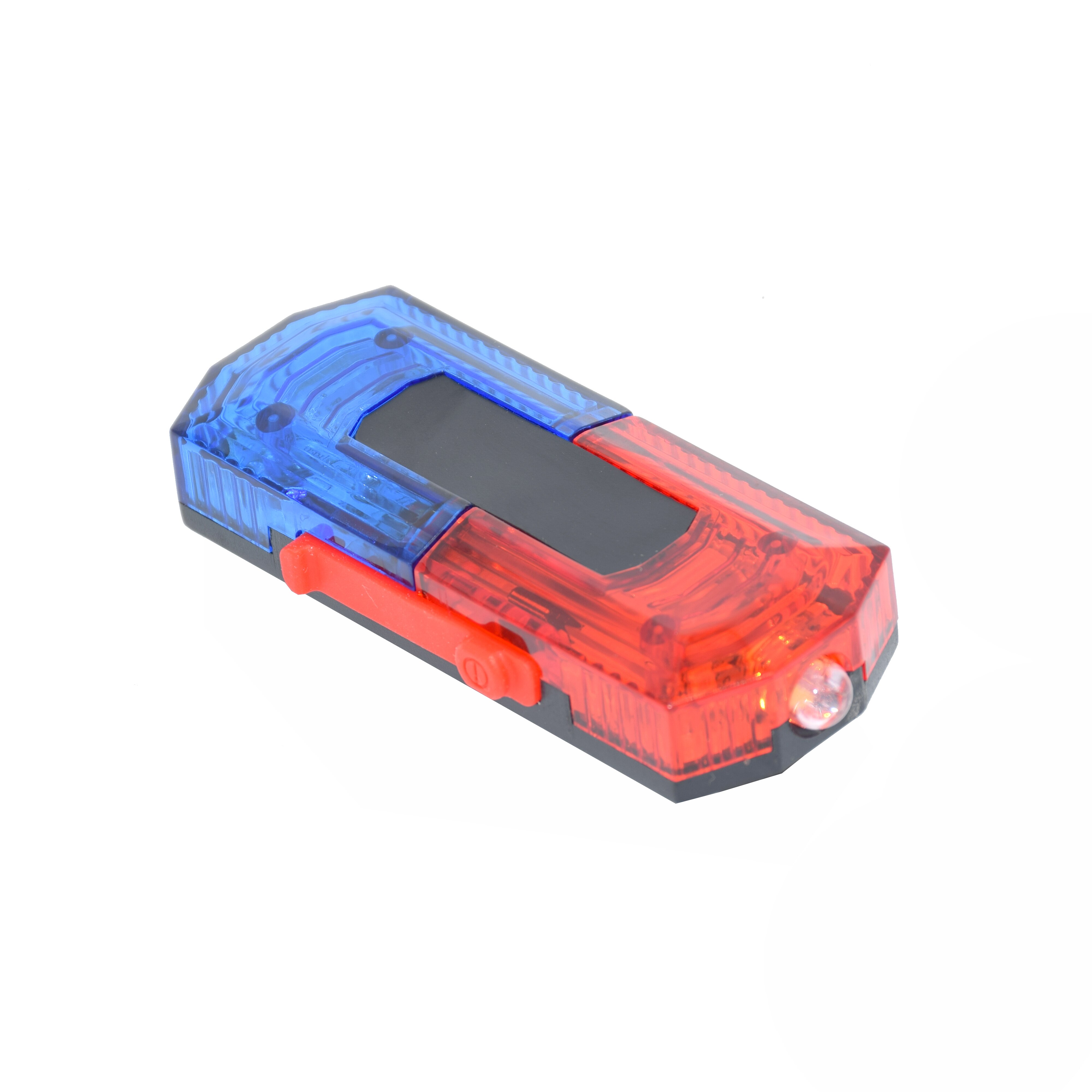 Blue Red color LED Flashing Shoulder lamp light alarm patrol warning Lamp With Chargeable Battery
