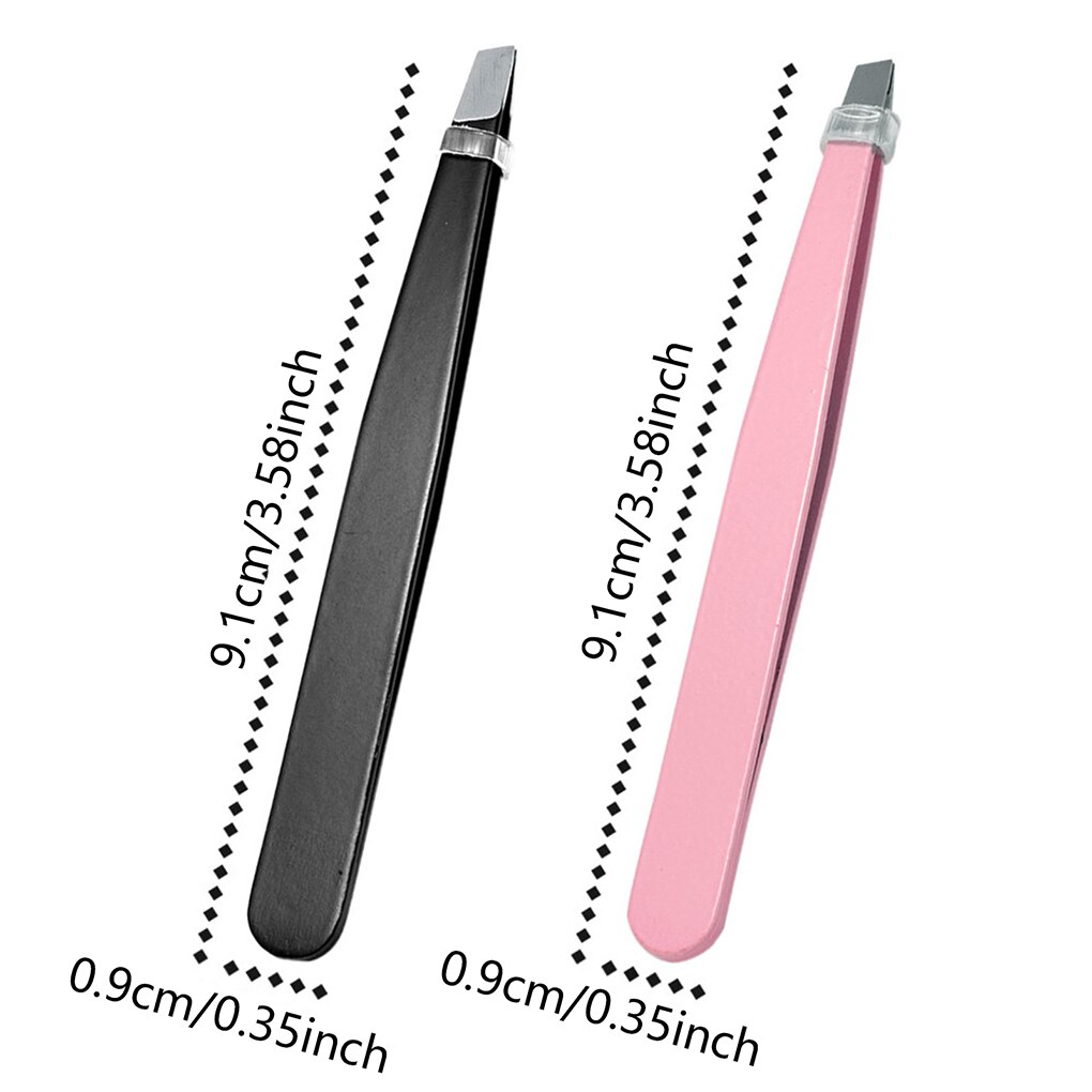 2 Sets Twee In Een Tweezerman Pincet Rvs Beauty Tool Zwart Roze Draagbare Thuisgebruik Wenkbrauw Plucker