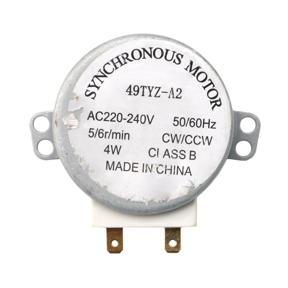 1Pc x Microwave Motor CW/CCW 4 W 5/6 RPM AC 220-240V Rotary Table Synchronous 49TYZ-A2