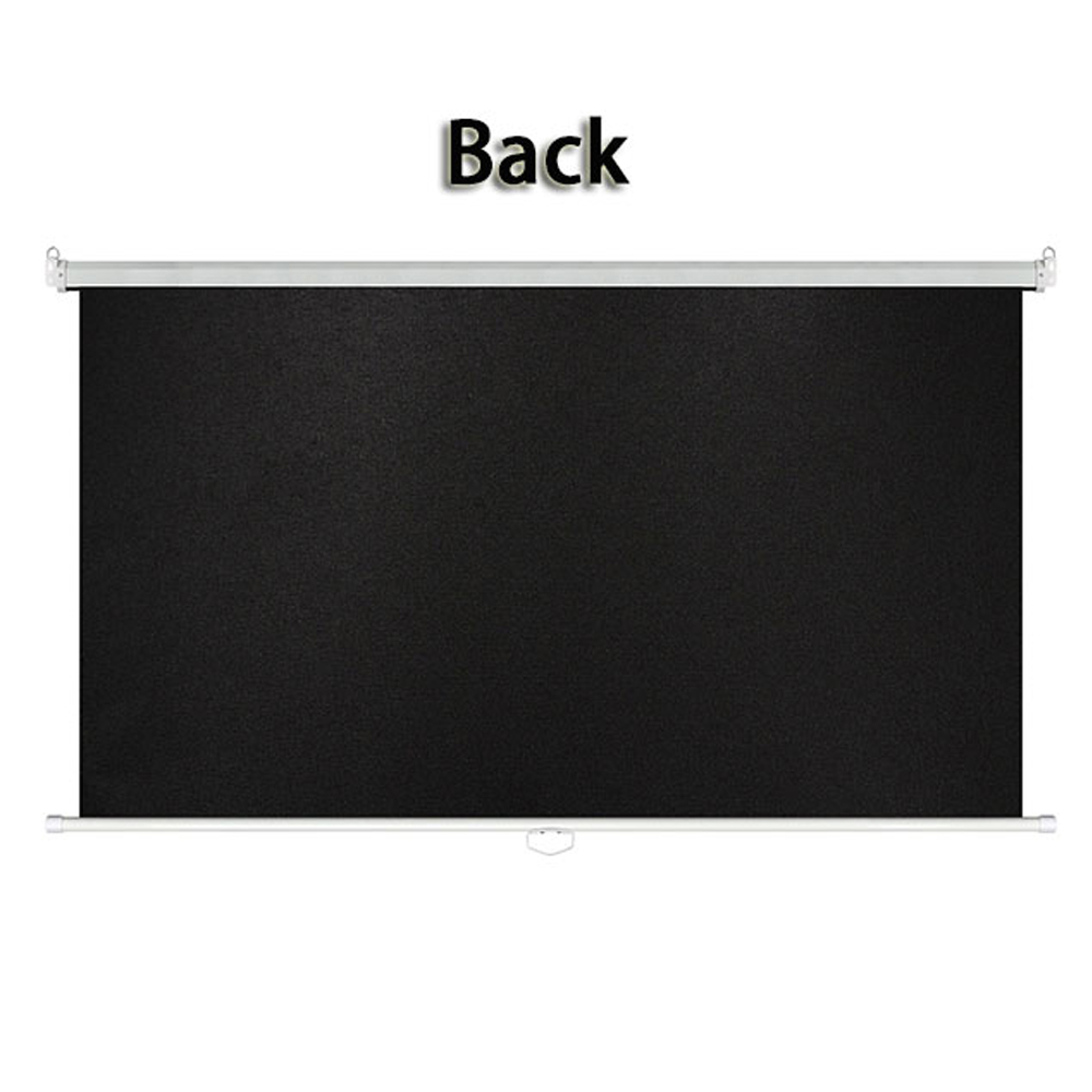Manual Pull Down Projector Screen 72 inch16:9 Self Locking Matte White Projector Screen for Home Meeting Room School