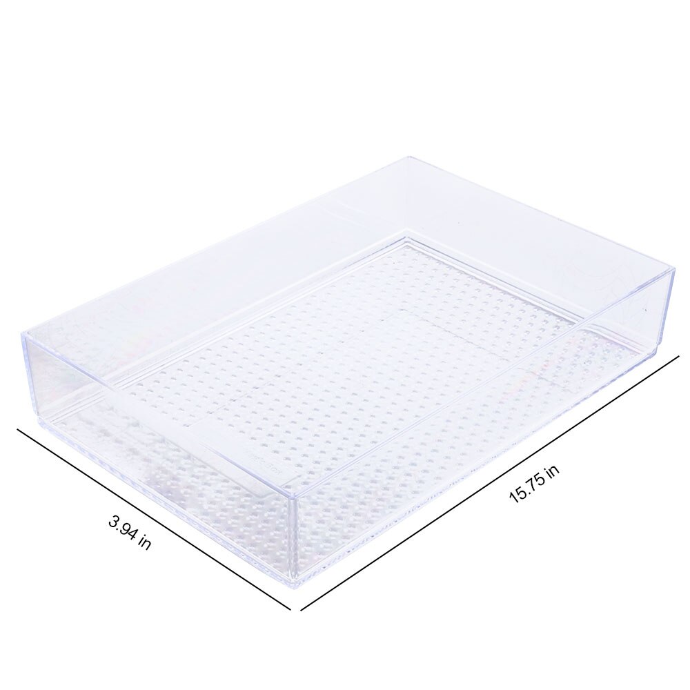 Drawer Divider Organizer Storage Box Drawer Compartment Divider Container Trays Space-saving Division Tools for Kitchen Home: White L