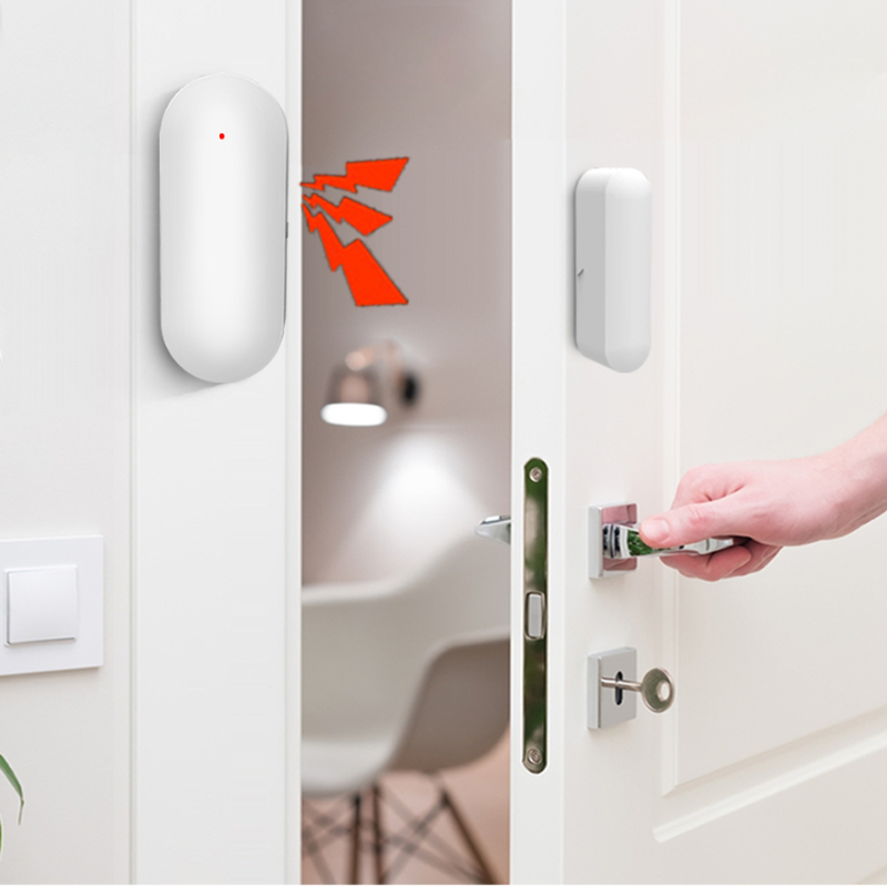 Sensor de ventana de puerta magnético inalámbrico PB68R, 433MHz, para sistema de alarma de seguridad para el hogar, Kits de alarma antirrobo, bajo consumo de energía TUYA