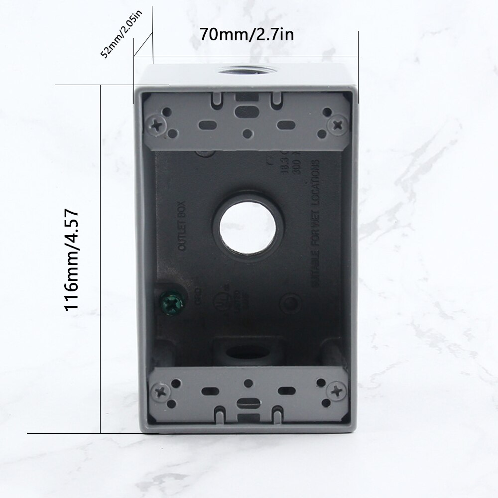 118mm us Socket Switch Box, aluminum cast iron mounted box US standard wall switch bottom box