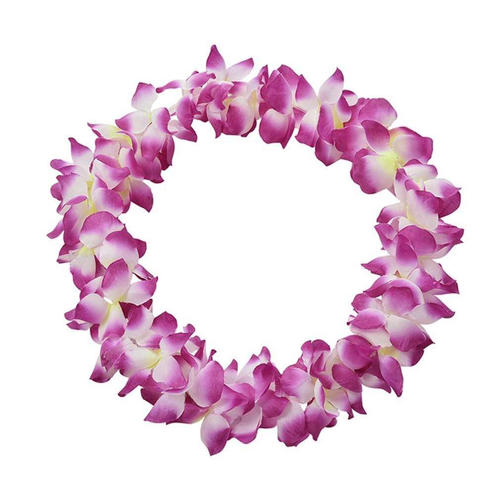 108 cm Flower garland Hawaiian Hula Cloth Garland necklace Party Beach Decor Home decor + Plastic: Purple