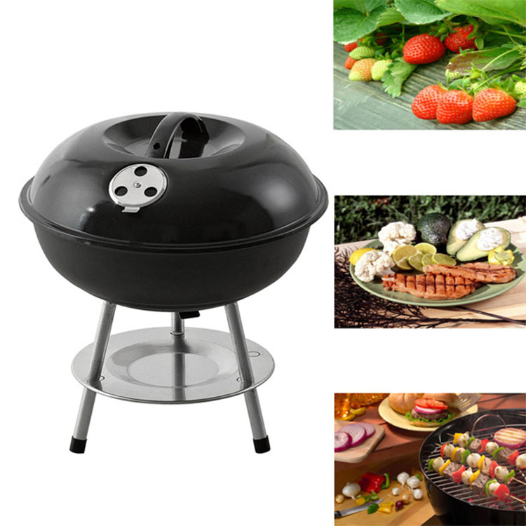 Portable Folding Charcoal BBQ Grill for 3 to 4 Person Outdoor Camping Barbecue Roasting Picnic Family Party Grill Fast