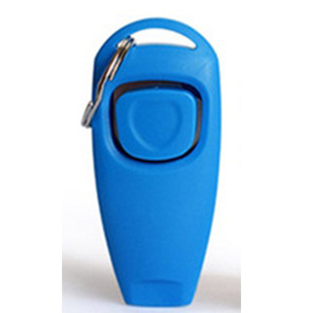 Pet Toy Training 2-in-1 Dog Training Whistle Clicker Pet Dog Trainer Aid Guide Dog Supplies Easy To Carry PC Material: Blue