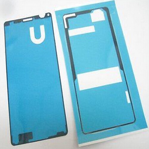 2 unids/set frente + atrás cinta pegamento adhesivo de la etiqueta engomada para Sony Xperia Z3 Mini compacto D5803 D5833 LCD carcasa marco tapa de la batería