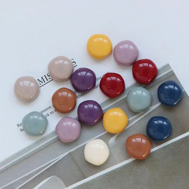 Imanes redondos para refrigerador, pegatinas pequeñas de 15mm, imán de Color para refrigerador, de recuerdo, decoración del hogar, 10 piezas